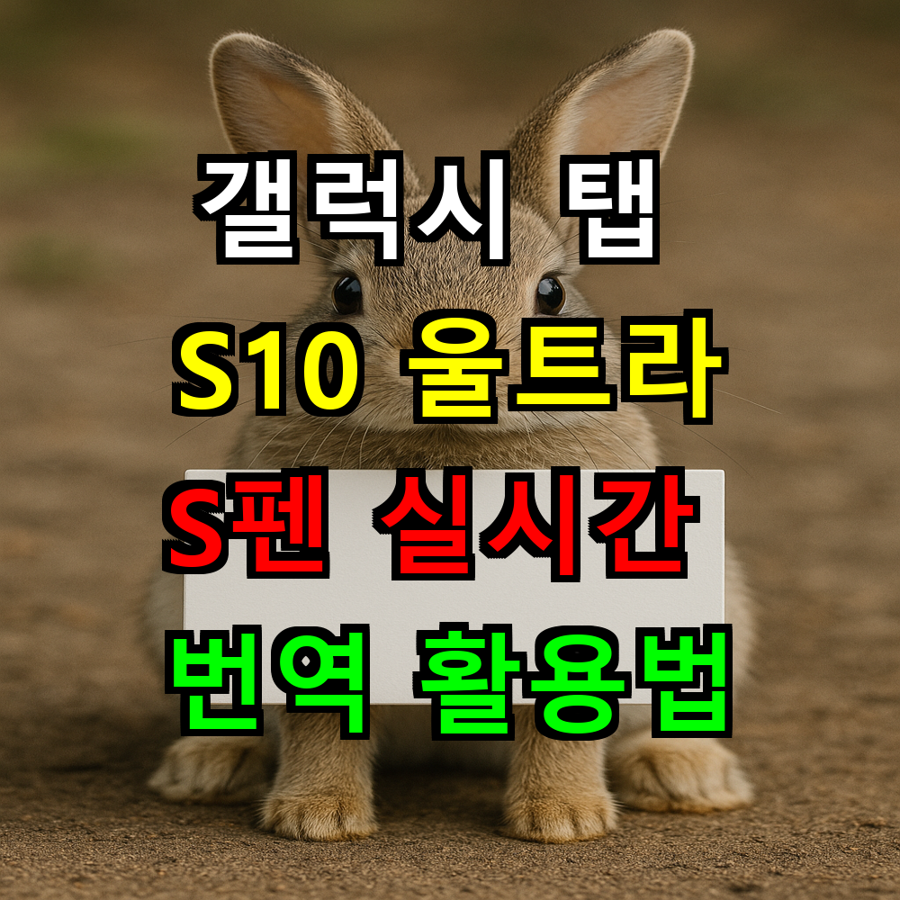 갤럭시 탭 S10 울트라 S펜 실시간 번역 완벽 활용법은?
