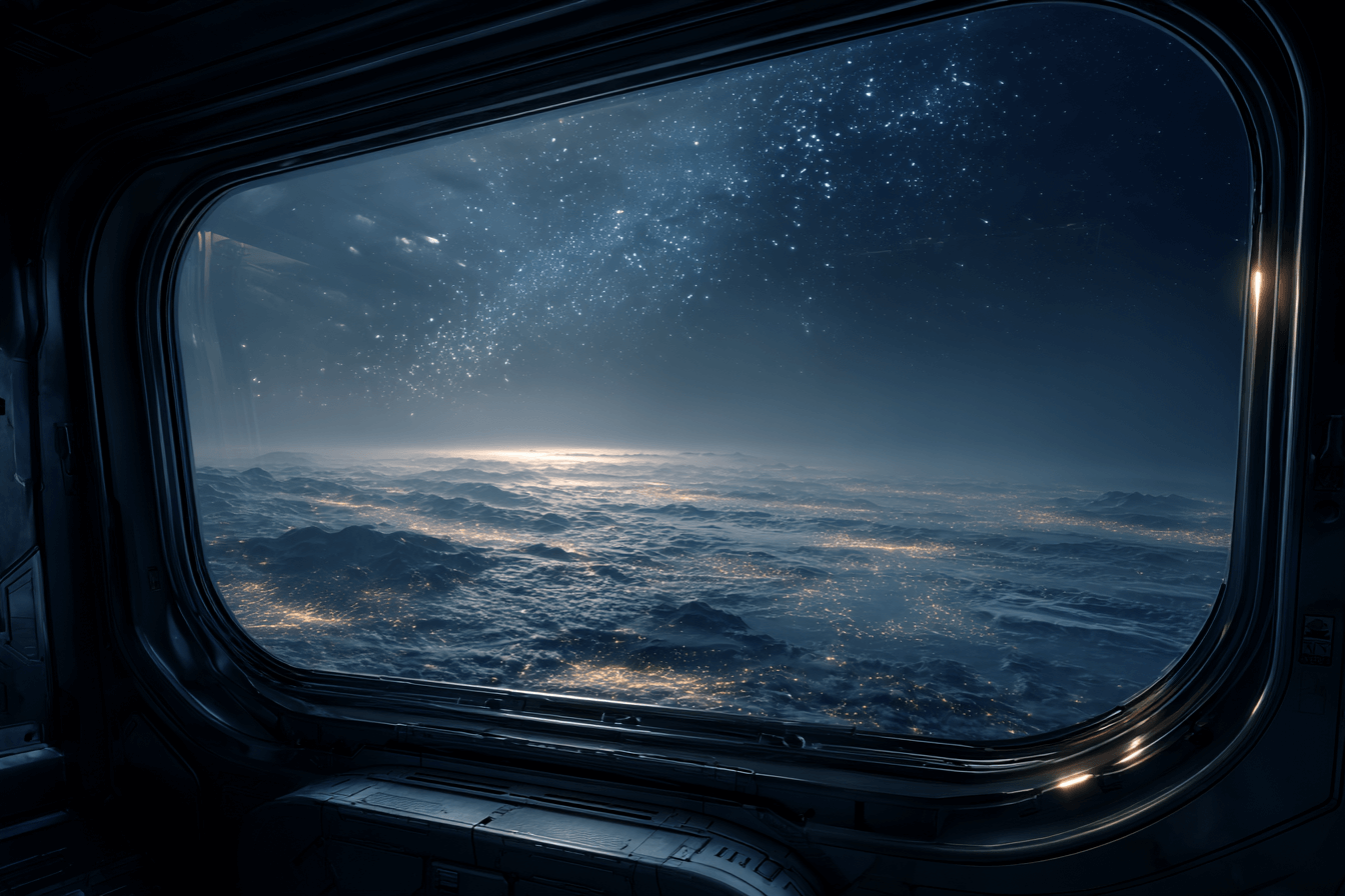 우주선-창문으로-보이는-행성