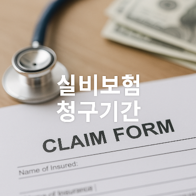 실비보험 청구 기간 서류 및 의료도구 이미지