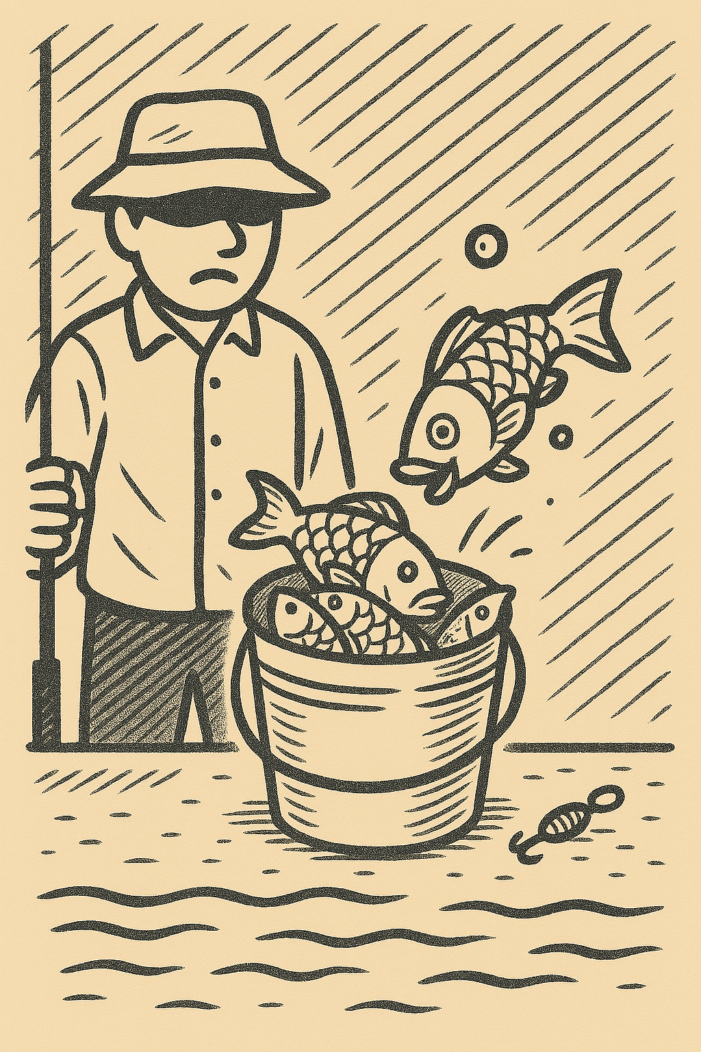 잡은 물고기가 도망치는 꿈