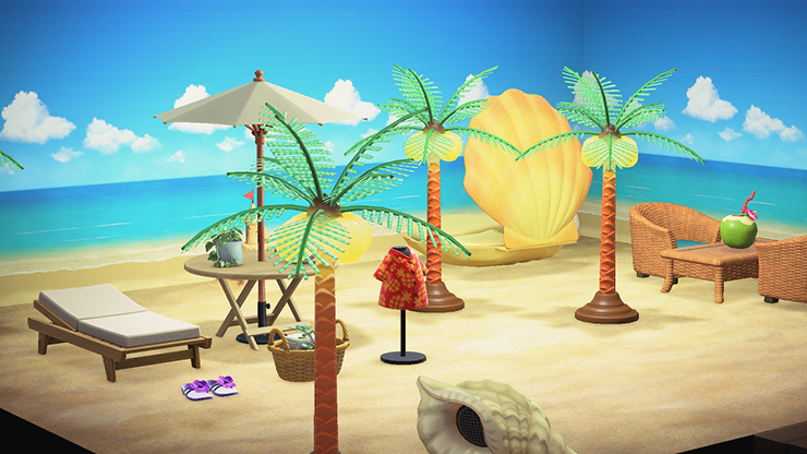 차코 바다가 어울리는 아이돌 모동숲 해피홈 파라다이스