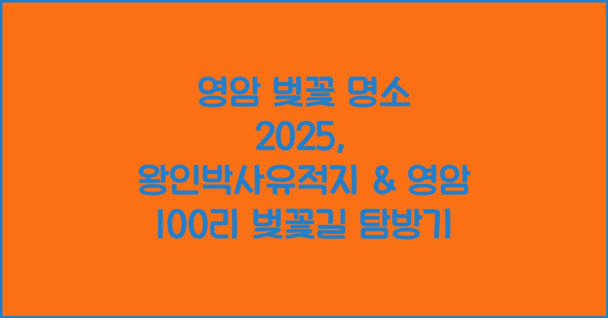 영암 벚꽃 명소