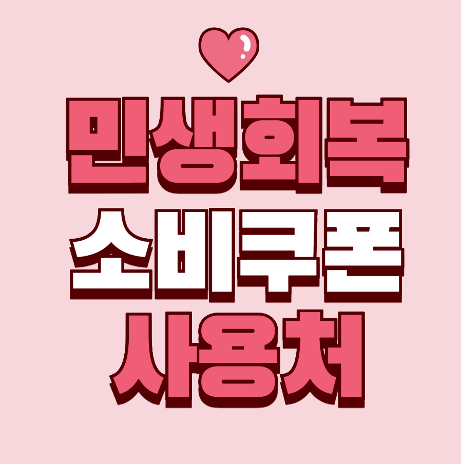 민생회복 소비쿠폰 사용처