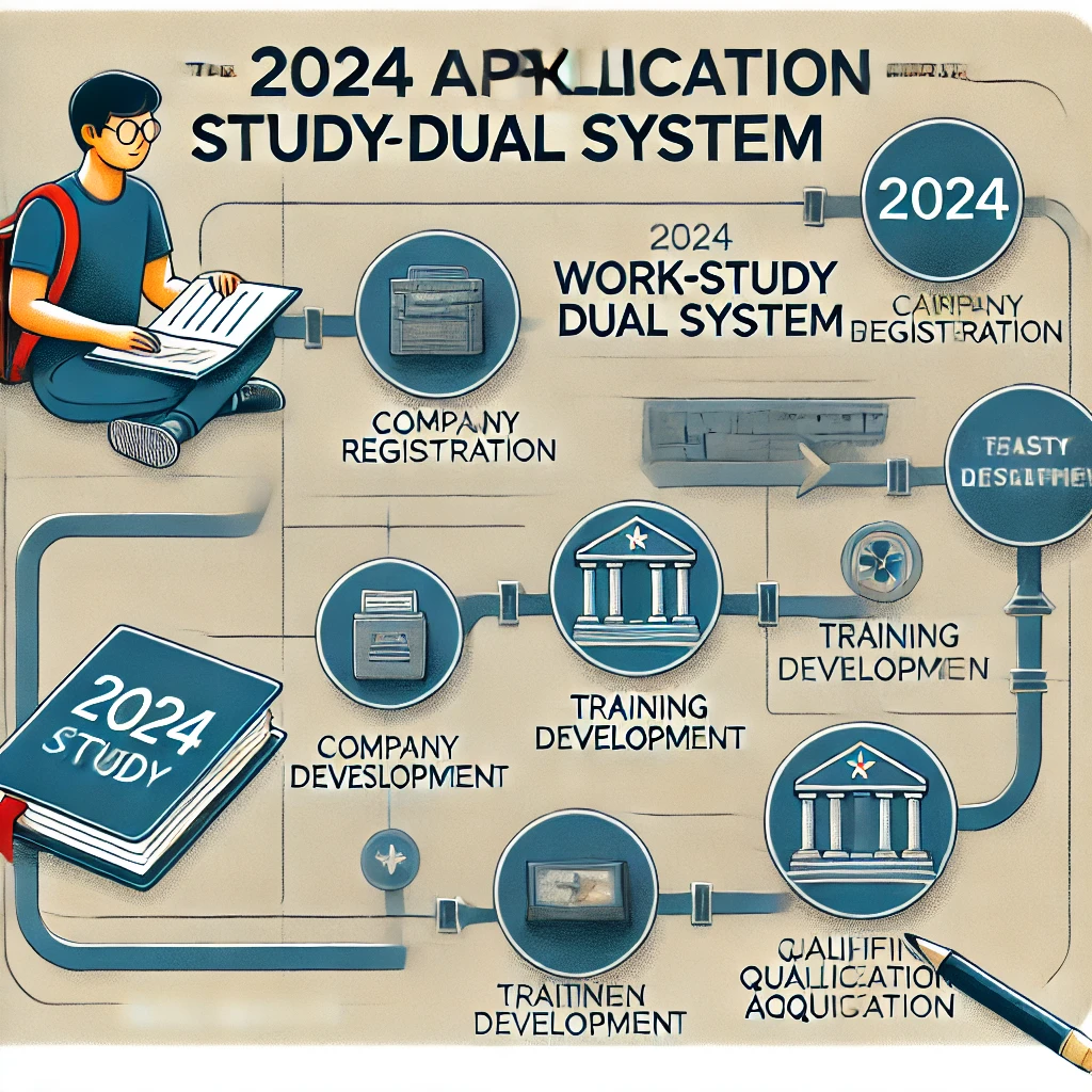 일학습병행 지원사업 신청 절차 - 학습기업 등록, 훈련 과정 개발, 자격 취득