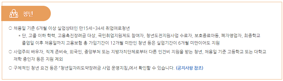 사업신청 청년 안내