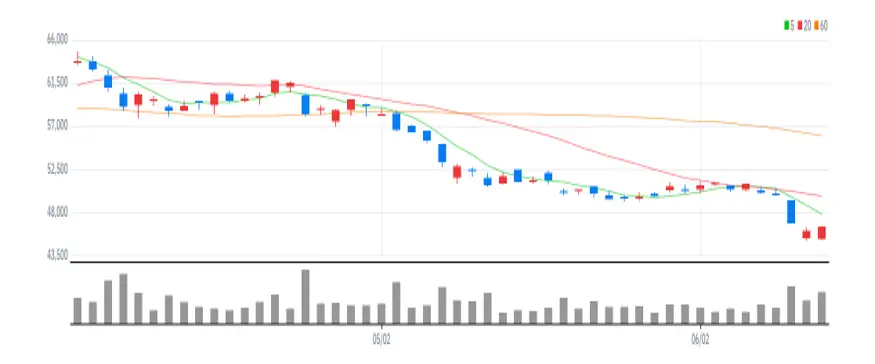 이건홀딩스 차트