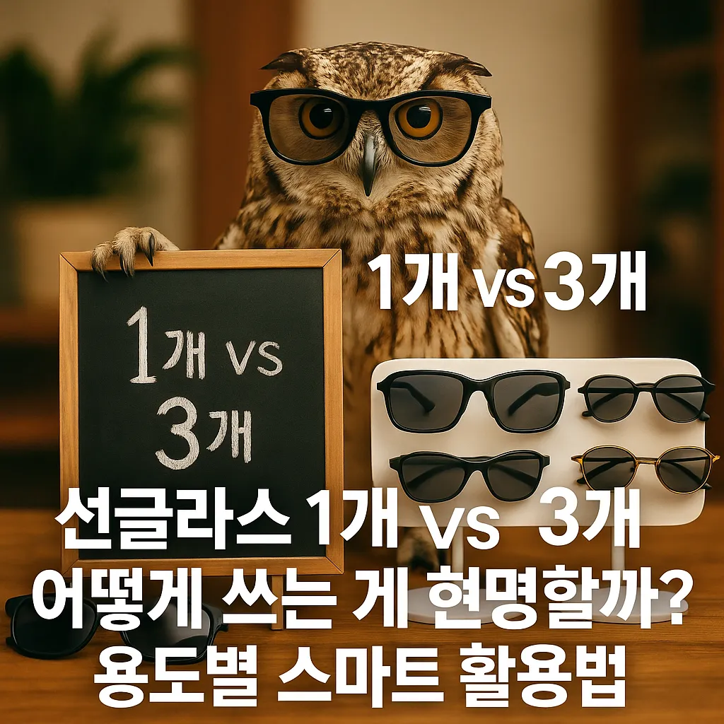선글라스 1개 vs 3개 어떻게 쓰는 게 현명할까 용도별 스마트 활용법