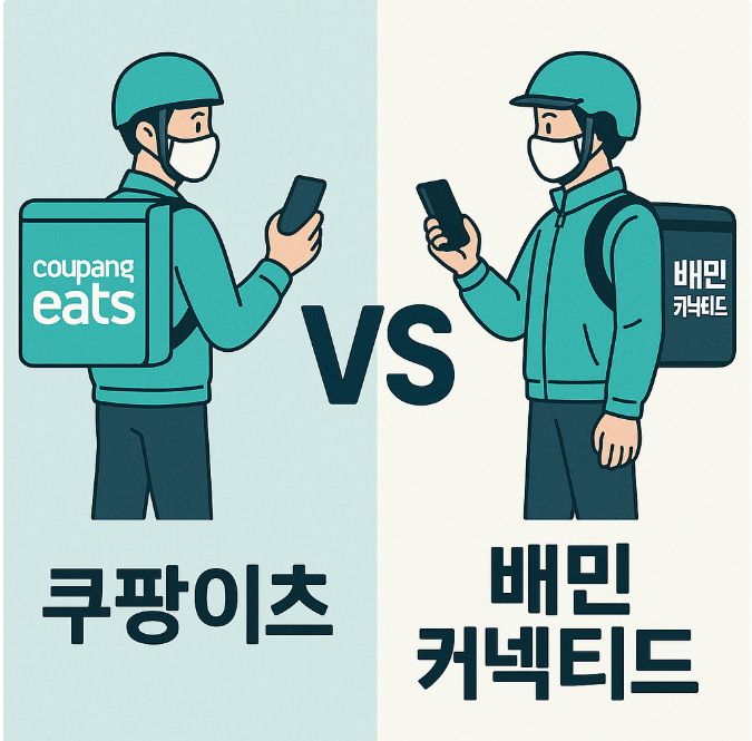 쿠팡 vs 배민 이미지