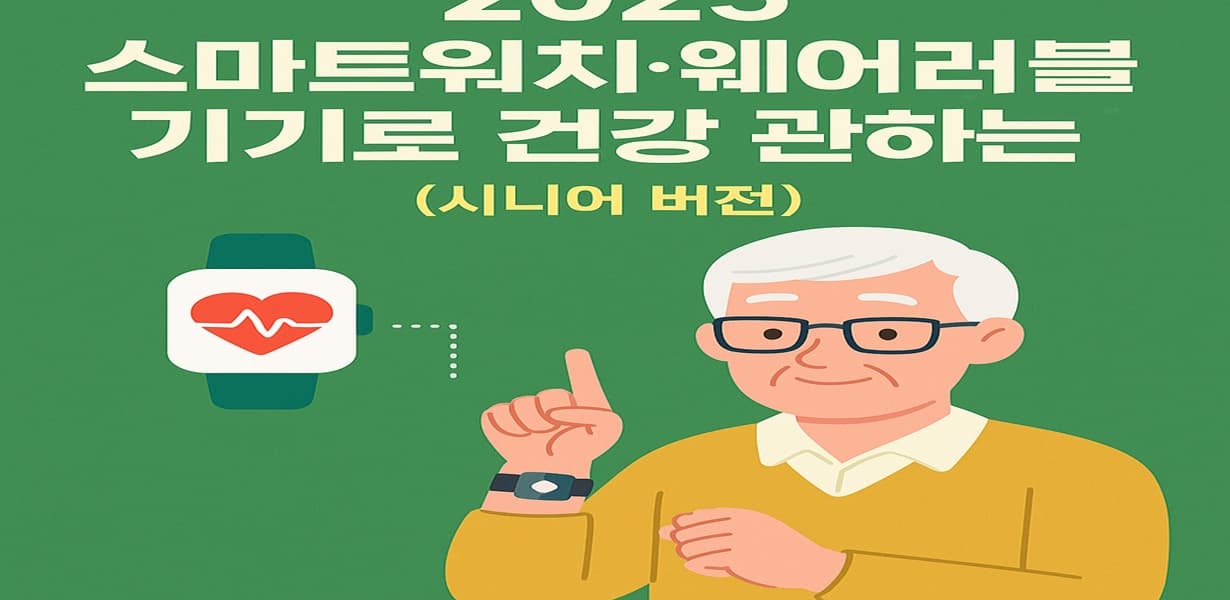 “2025년 시니어를 위한 스마트워치·웨어러블 건강관리 안내 썸네일 이미지”