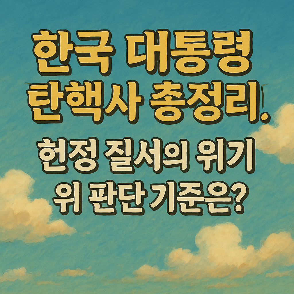 한국 정치사 속 탄핵 사례 총정리: 대통령부터 지방자치까지 헌정 이슈 한눈에 보기