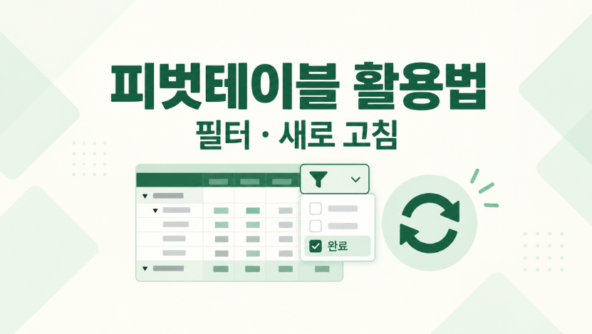 피벗테이블 활용법