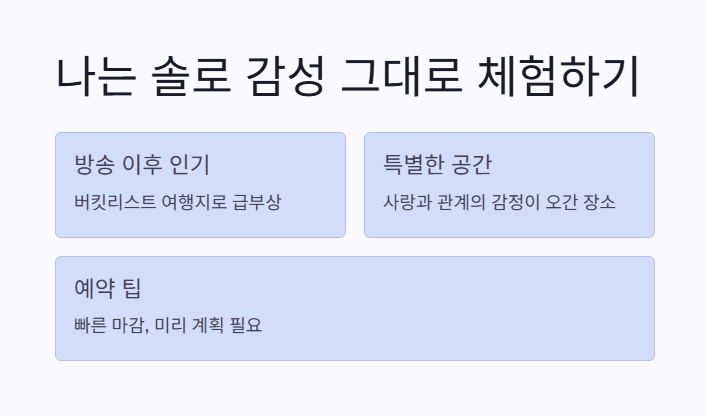 나는 솔로 감성 그대로&amp;#44; 지금 떠나보세요 2