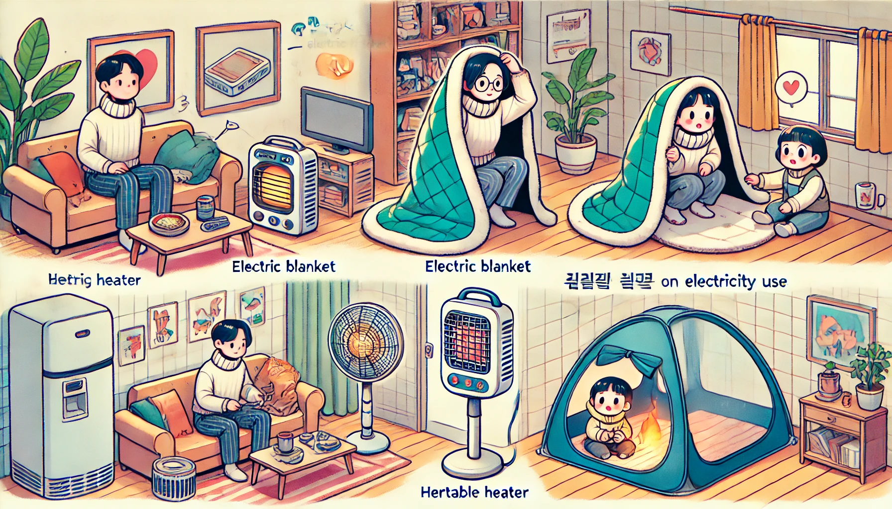 겨울철 난방비 절약 꿀팁 15가지 - 난방 보조 장치 활용 난방 보조 장치 활용