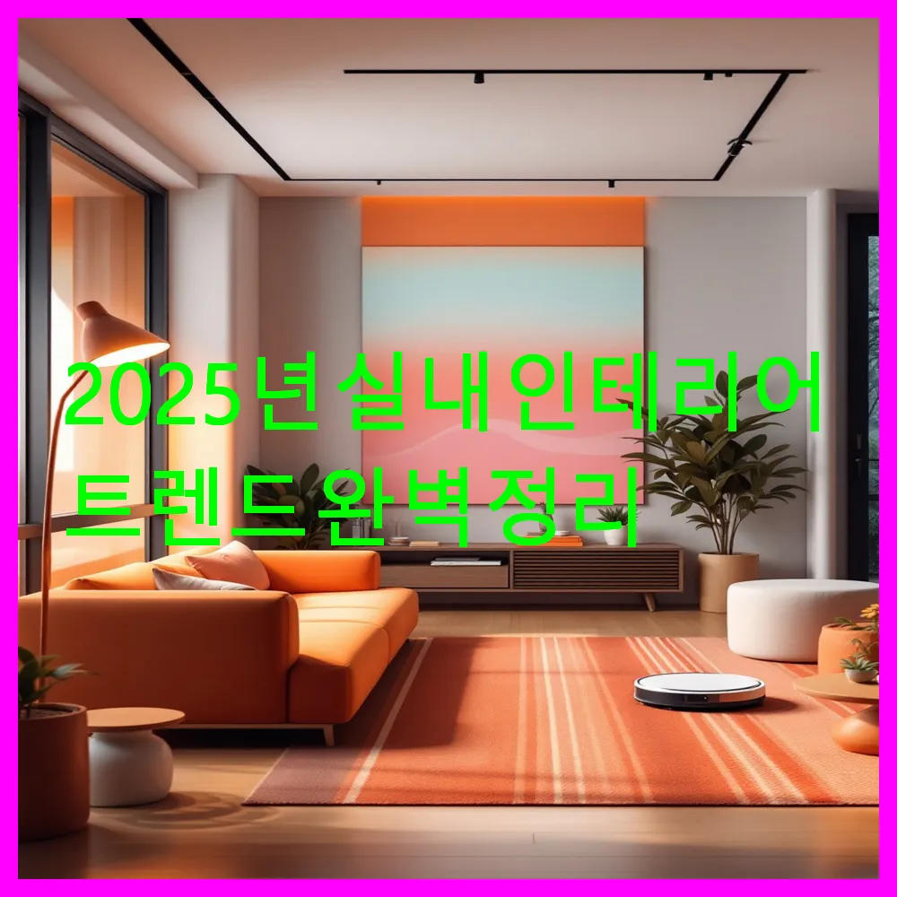 2025년 실내 인테리어 트렌드 완벽 정리