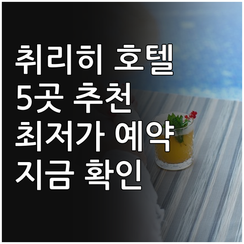 취리히 호텔 추천 5곳 비교분석 최저
