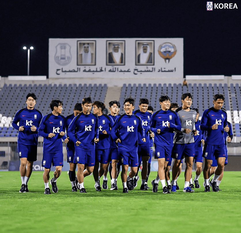 쿠웨이트전 무료 중계 경기 일정과 관련하여 훈련중인 대표팀 선수들