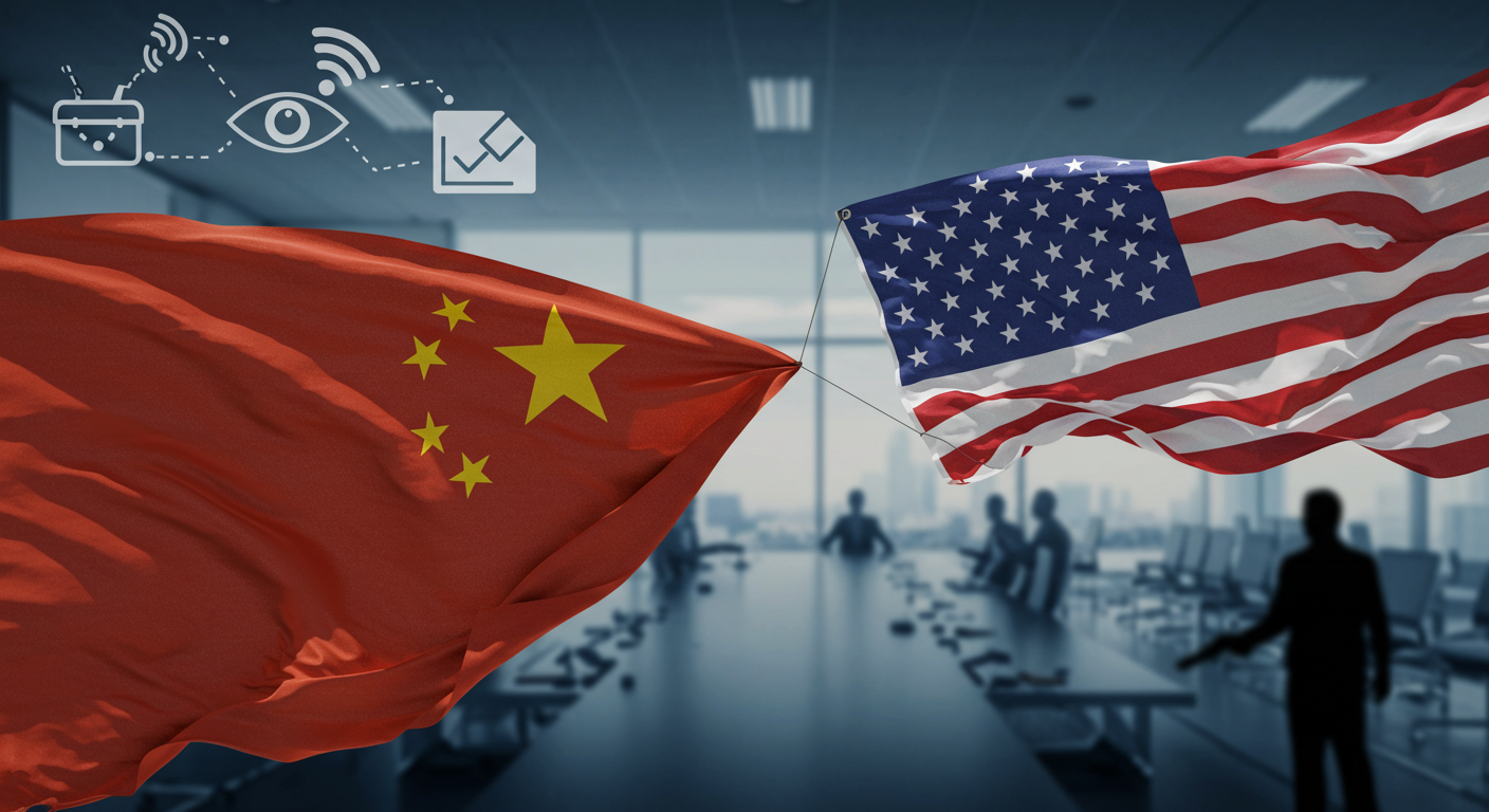 "중국과 미국 사이의 외교전"에 대한 이미지입니다.