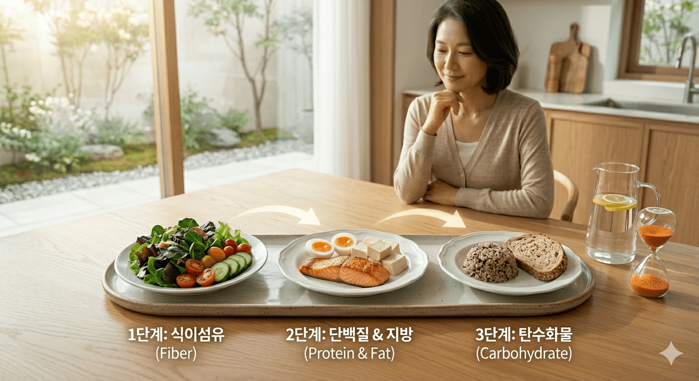 혈당 스파이크 막는 거꾸로 식사법