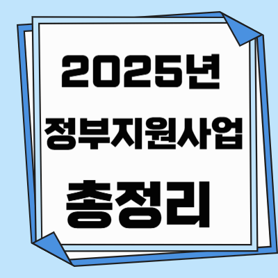 정부 지원 사업 총정리