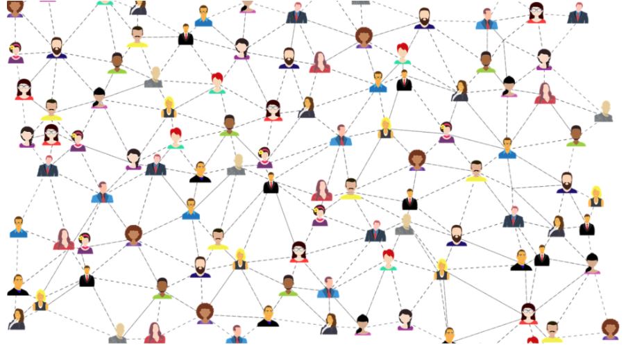 사내 직원들 간 연결 이미지