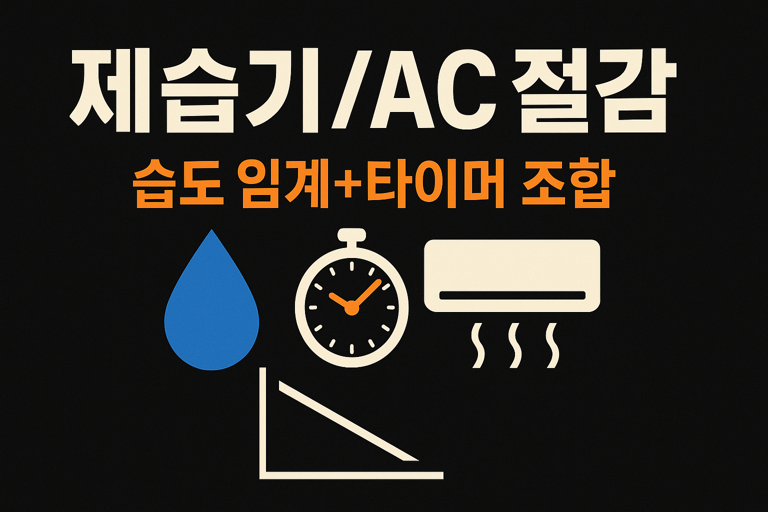 제습기/에어컨 전력 최적화(습도 임계+타이머)