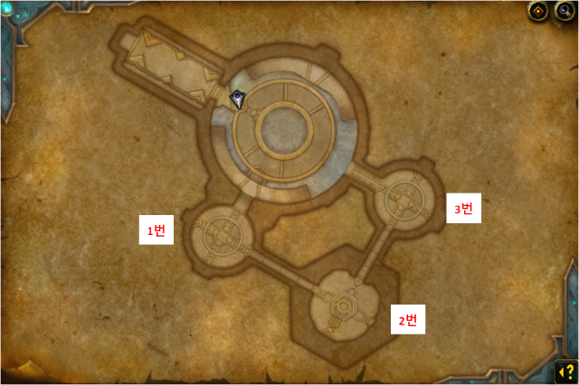 동굴속 자물쇠의 위치