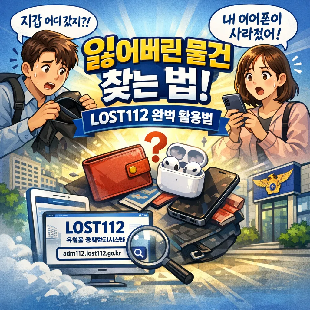 경찰청 유실물센터 종합관리시스템(LOST112)로 되찾는 법 - adm112.lost.go.kr