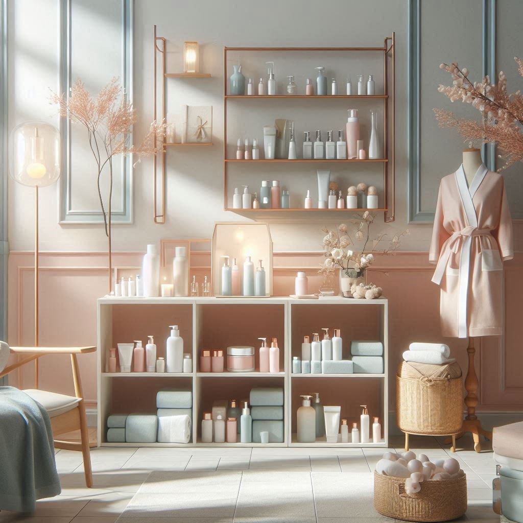 피부,체형관리 샵 배경