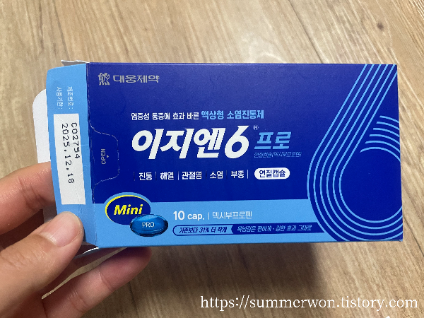 이지엔6 프로 진통제 사진
