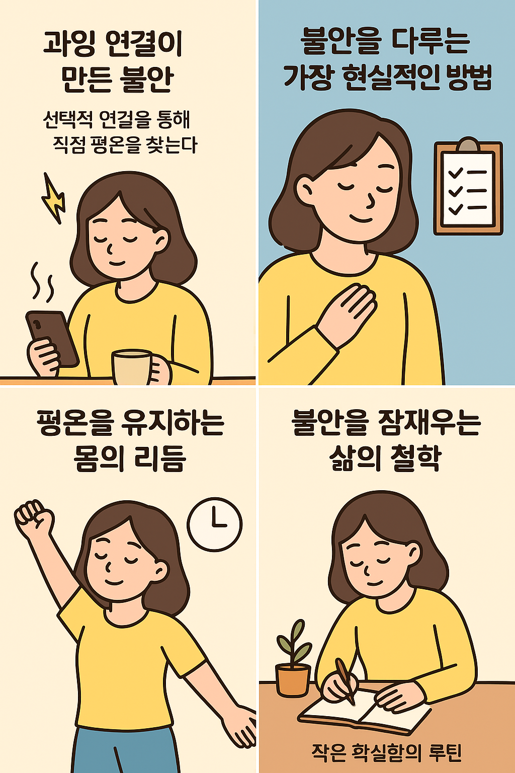 불안과 걱정을 줄이고 평온을 유지하는 생활 전략 루틴