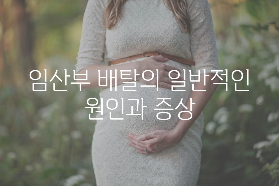 임산부 배탈의 일반적인 원인과 증상