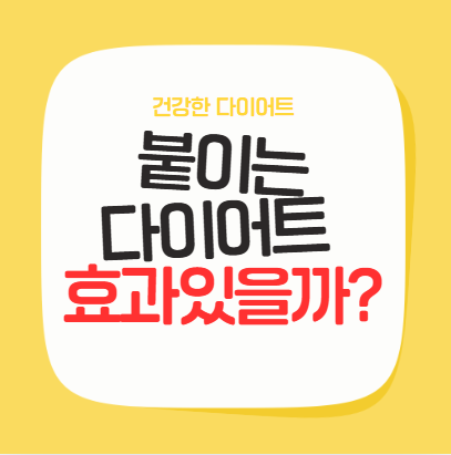 붙이는 다이어트 패치 효과 있을까? - 이 포스팅의 대표 이미지