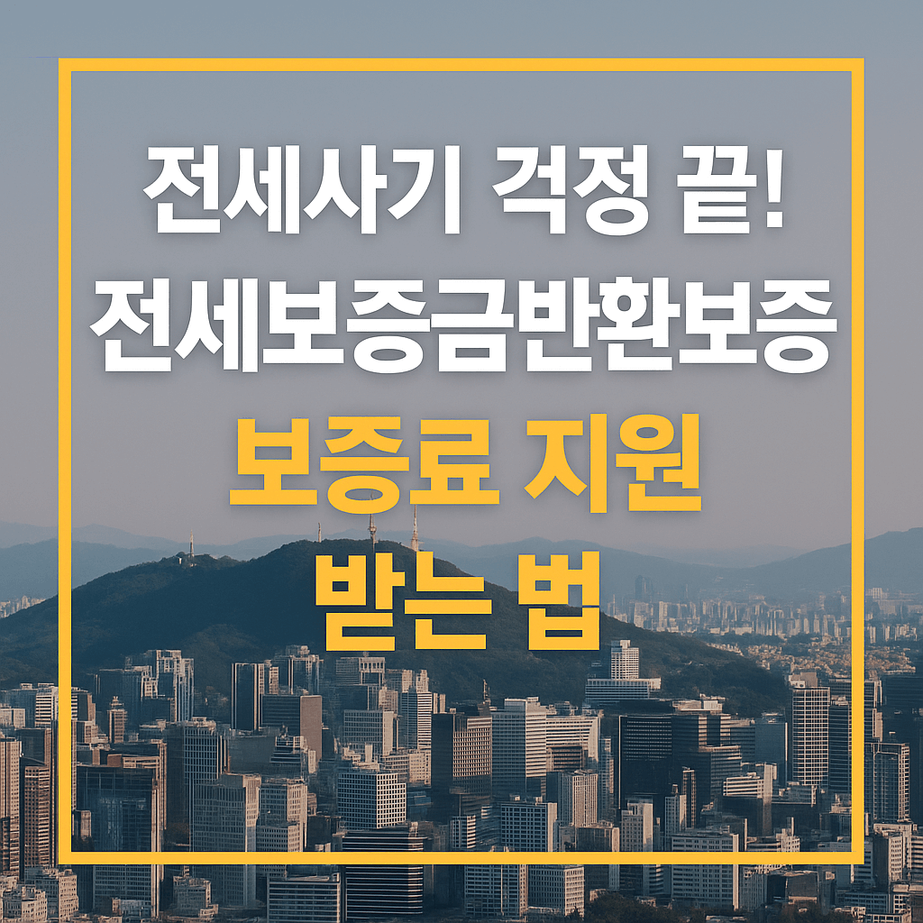 전세보증금 반환 보증 지원 받는 법