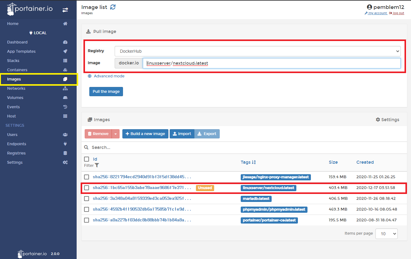 nextcloud 이미지 다운로드