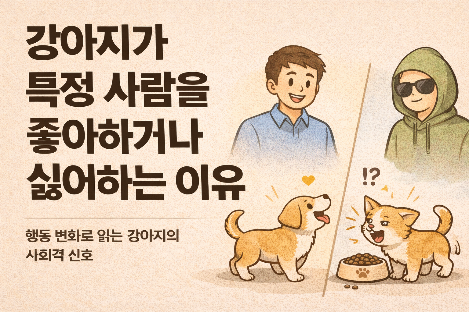 강아지가 특정 사람을 좋아하거나 싫어하는 이유 / 행동 변화로 읽는 강아지의 사회적 신호