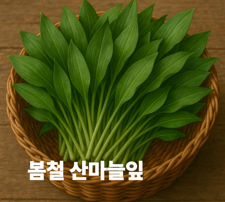 향긋하고 알싸한 향의 제철 산채 봄철 산마늘잎 효능 영양성분