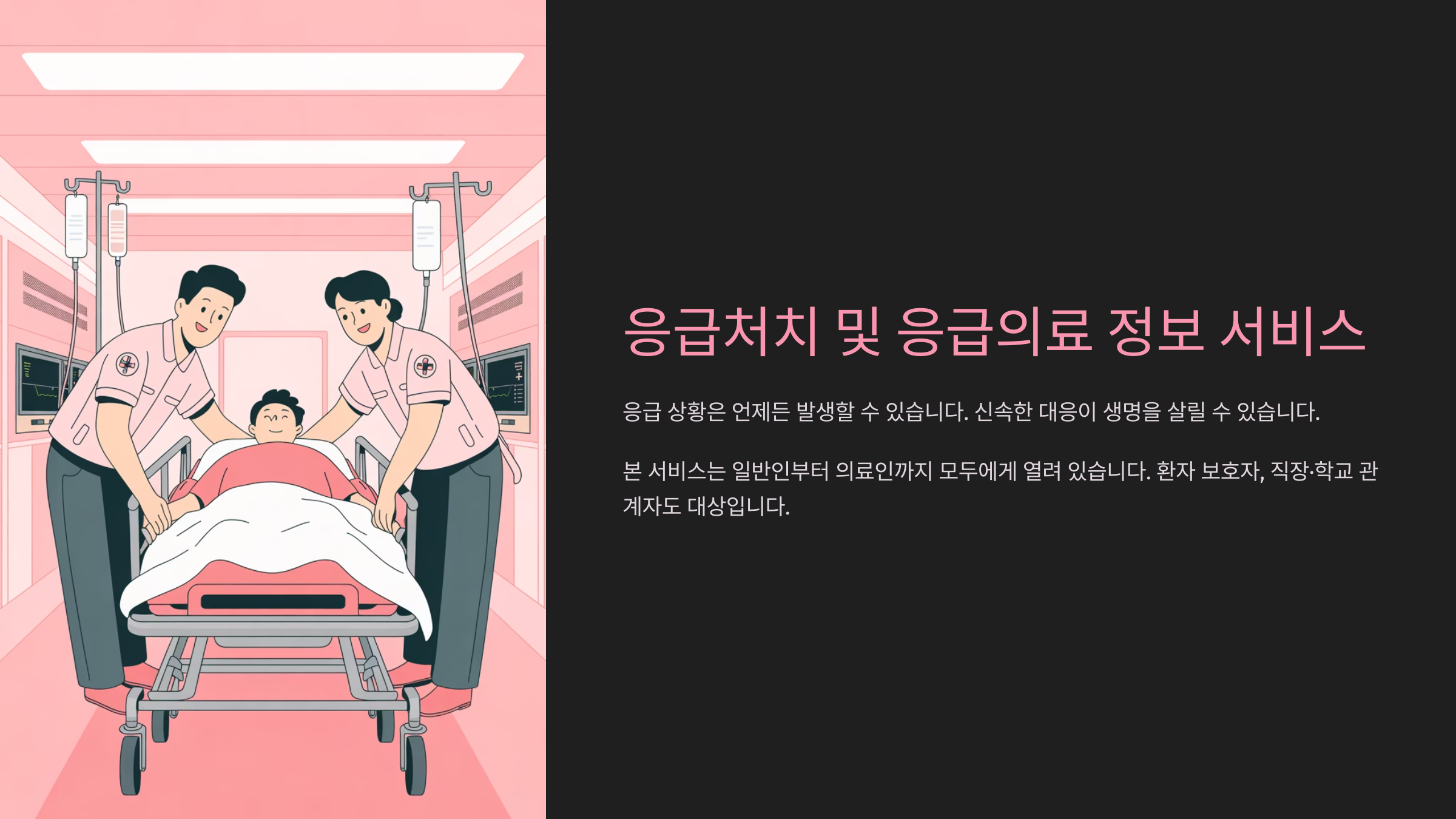 응급처치 및 응급의료 정보 서비스