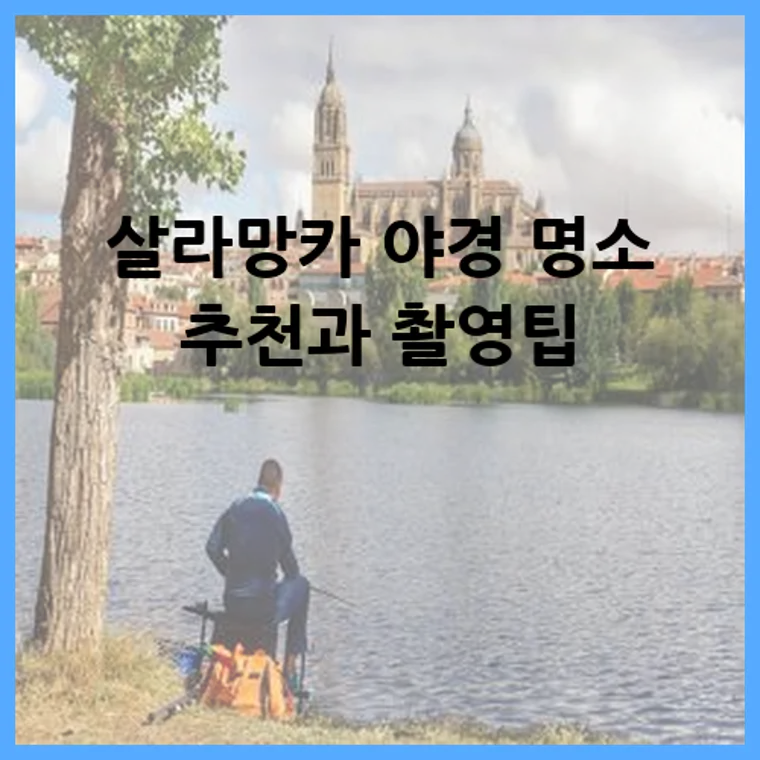 살라망카 야경 명소 추천과 촬영팁