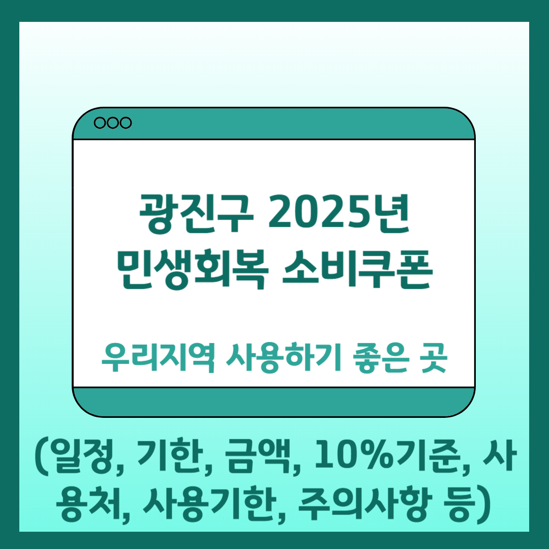 광진구 민생회복 소비쿠폰