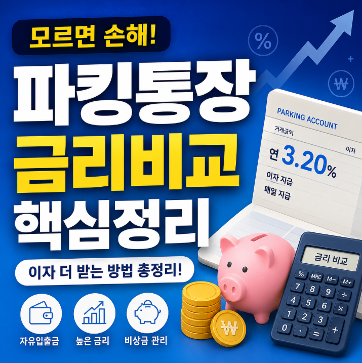 파킹통장 금리 비교 모르면 손해! 이자 많이 받는 선택법과 체크포인트 총정리