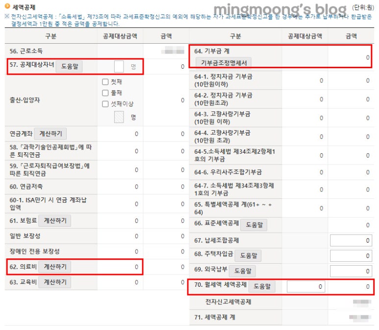 연말정산 근로소득 종합소득세 신고 방법