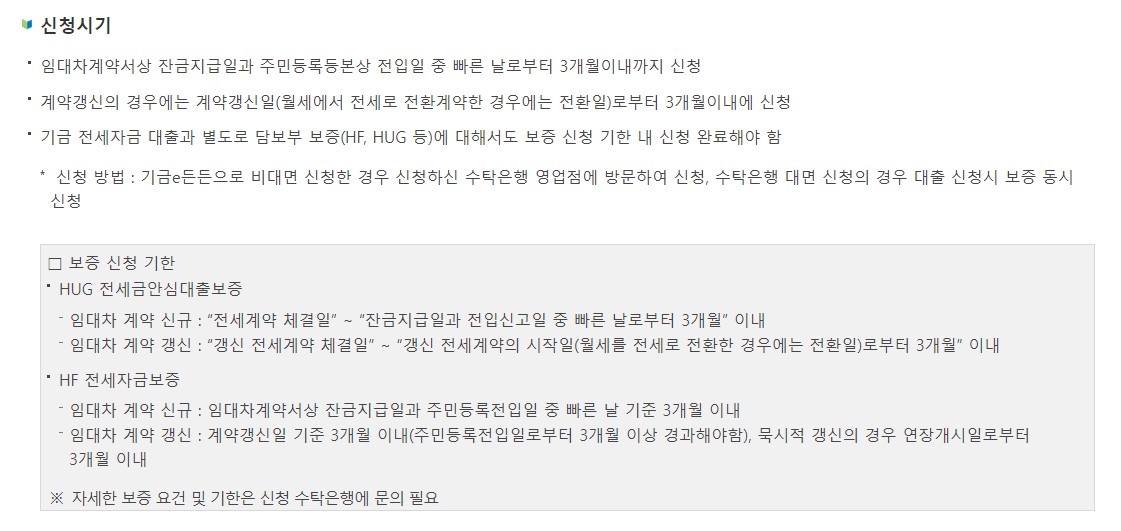 신혼부부전용 전세자금 대출 조건 금리 한도