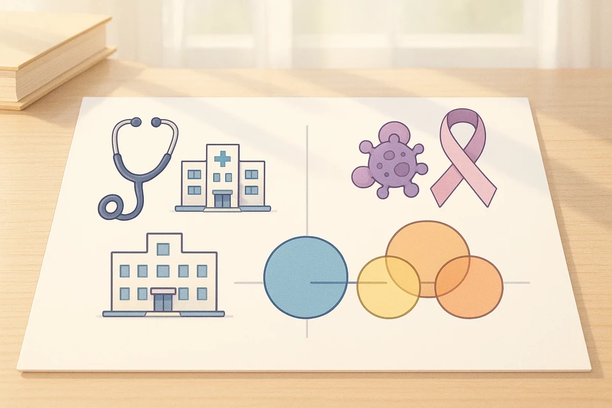 실손보험과 암보험을 상징하는 방패와 검이 서로 협력하는 모습의 인포그래픽