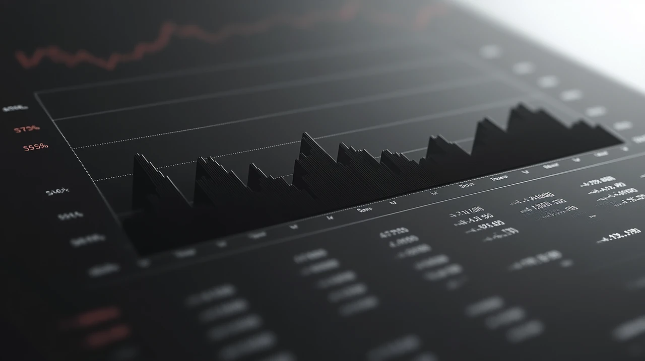 S&P500 ETF와 고배당 인컴형 ETF의 전략적 비교 그래프, 명확한 데이터 표현과 전문적인 투자 결정 과정이 드러나는 고해상도 이미지