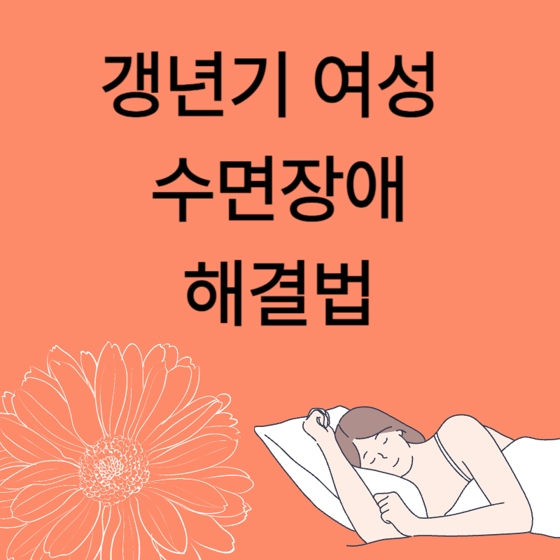 갱년기 여성 수면장애