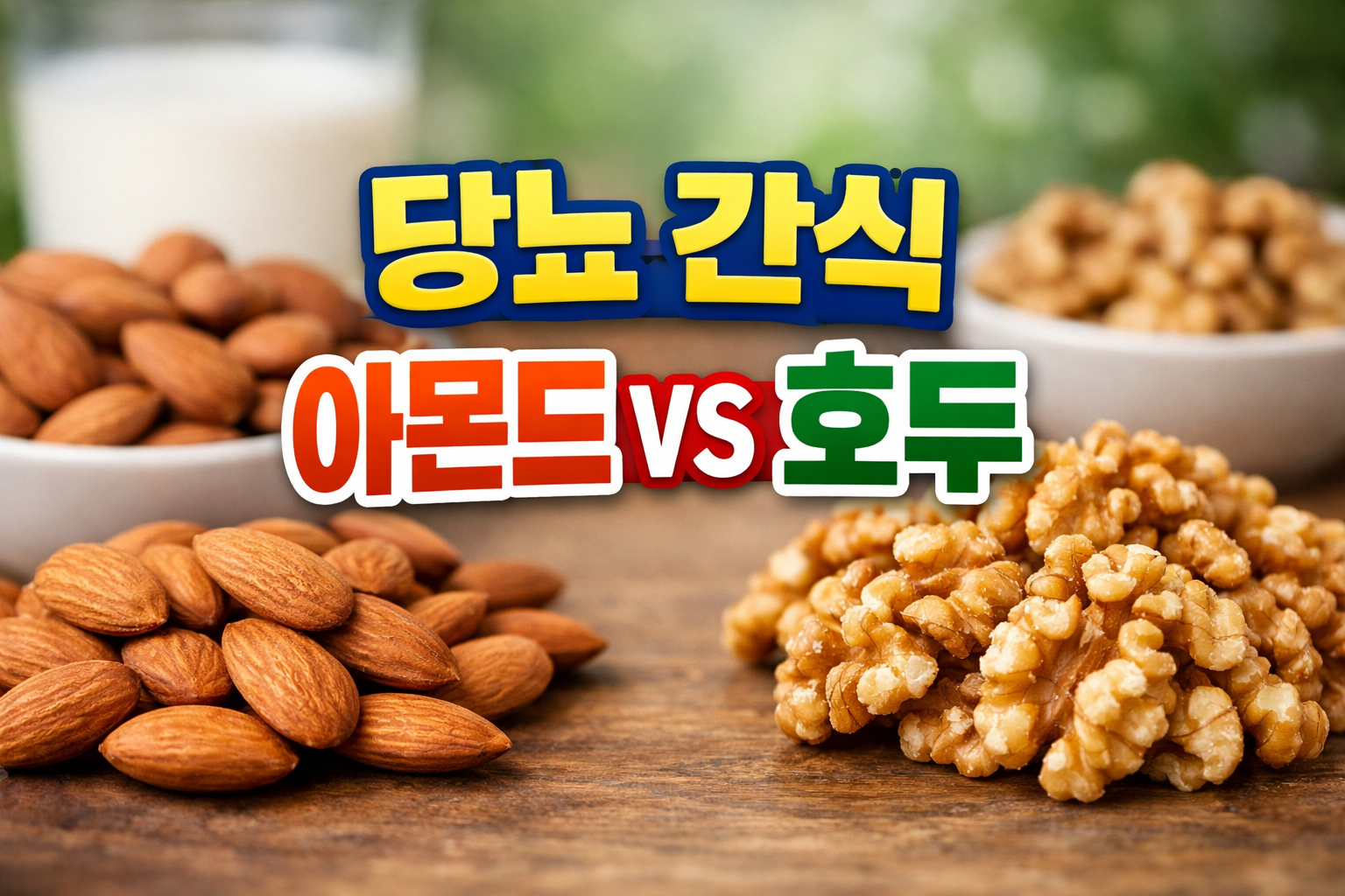 아몬드 하루 섭취량 기준과 호두 비교, 당뇨 간식 선택 가이드