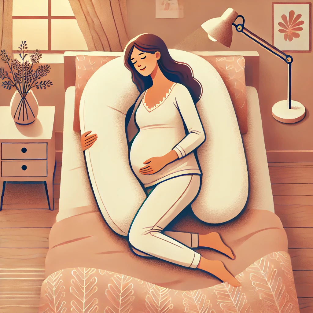 바디필로우 사용하는 산모