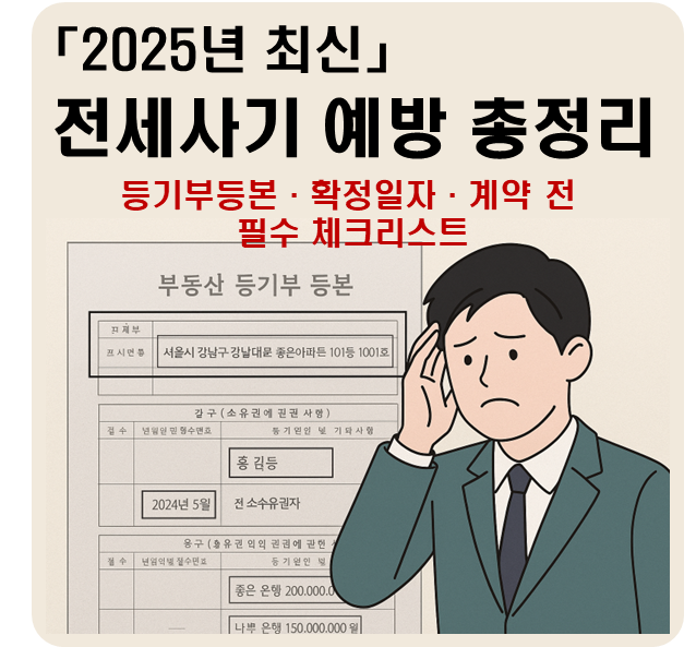 [2025년 최신] 전세사기 예방 총정리 ❘ 등기부등본&middot;확정일자&middot;계약 전 필수 체크리스트