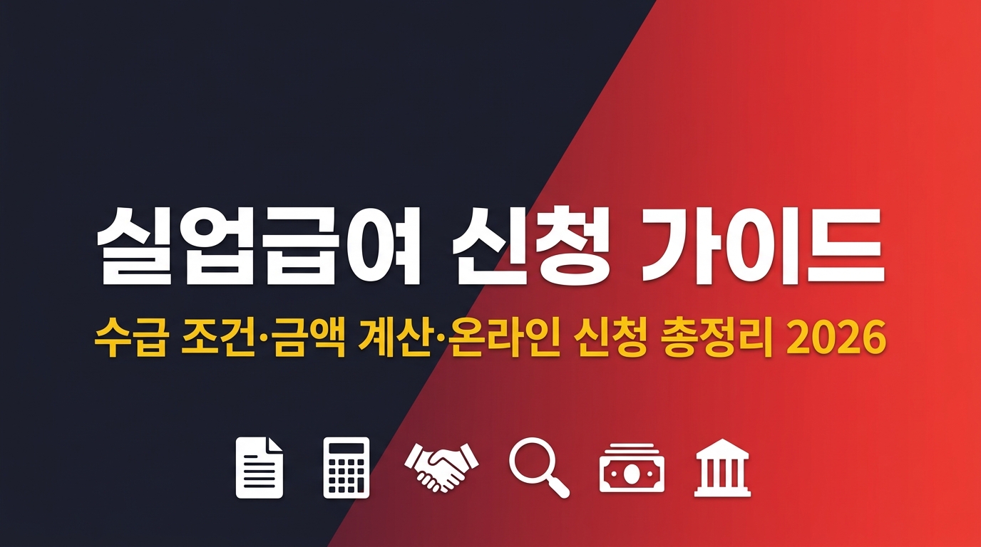 실업급여 신청 자격 조건 금액 계산 2026