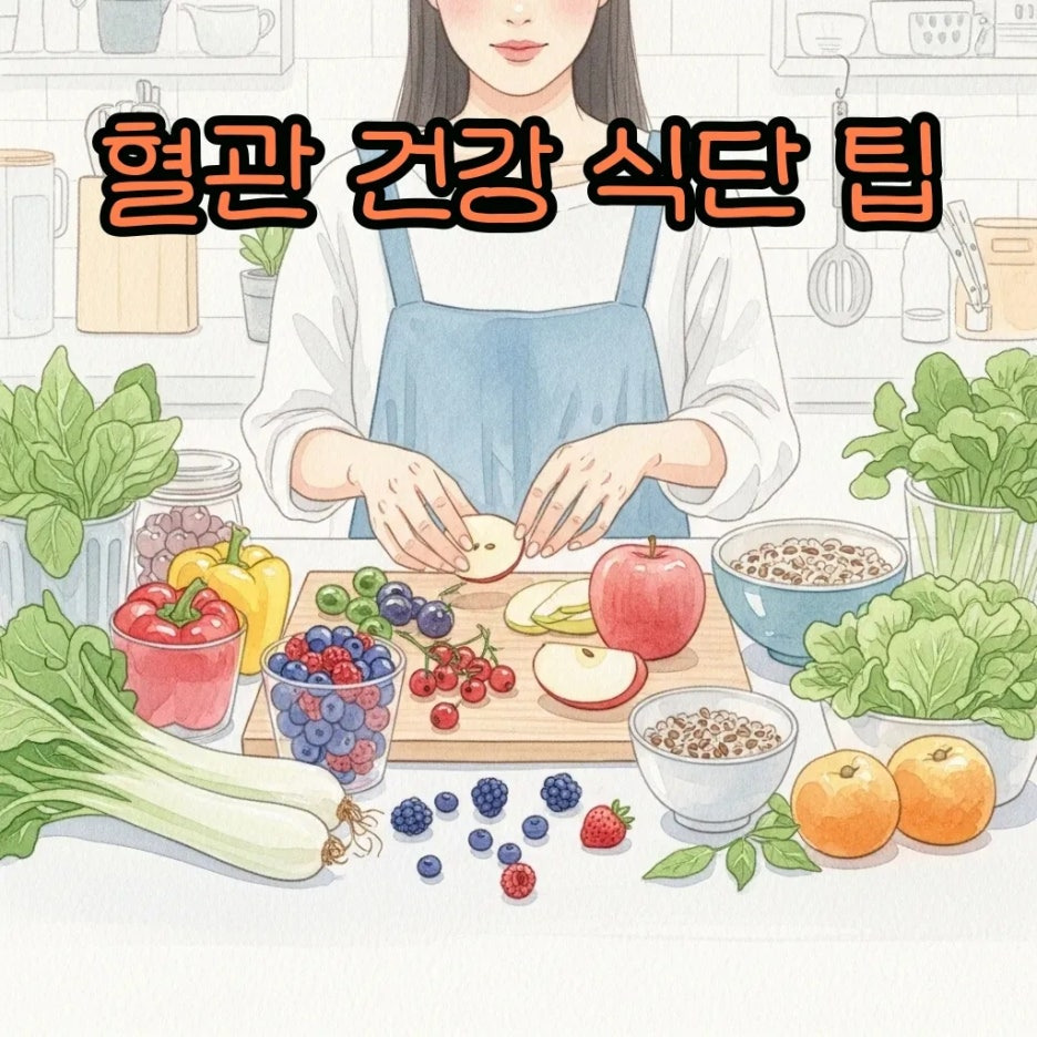 신선한 재료로 가득한 건강한 식탁 준비